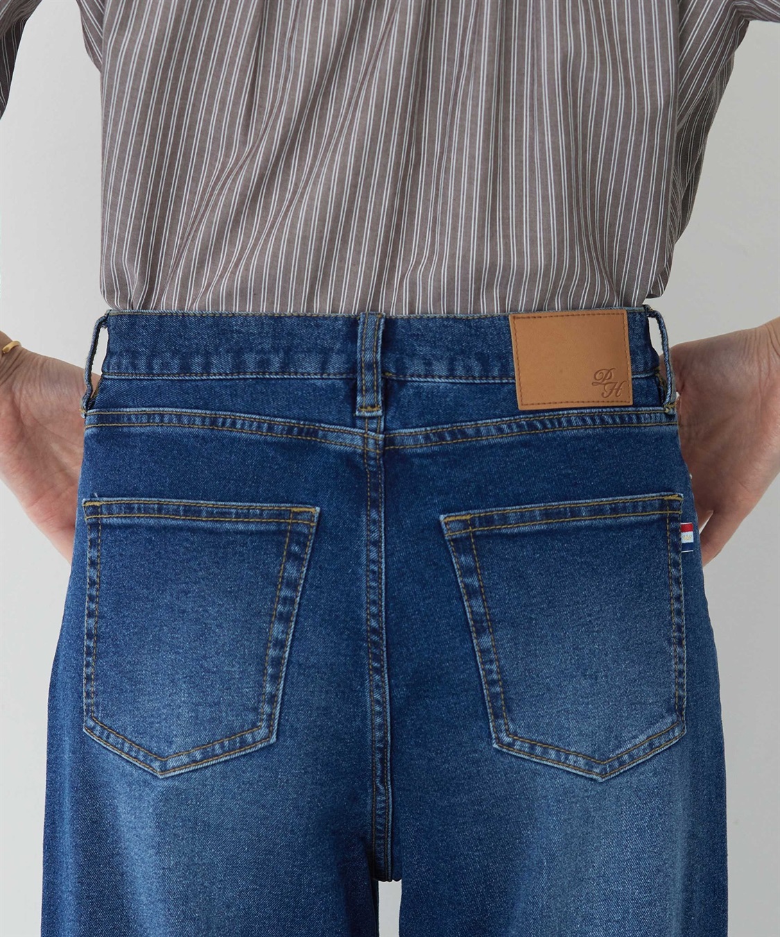 Petit Honfleur 【はっ水】ストレッチバギーデニムパンツ_sub_14