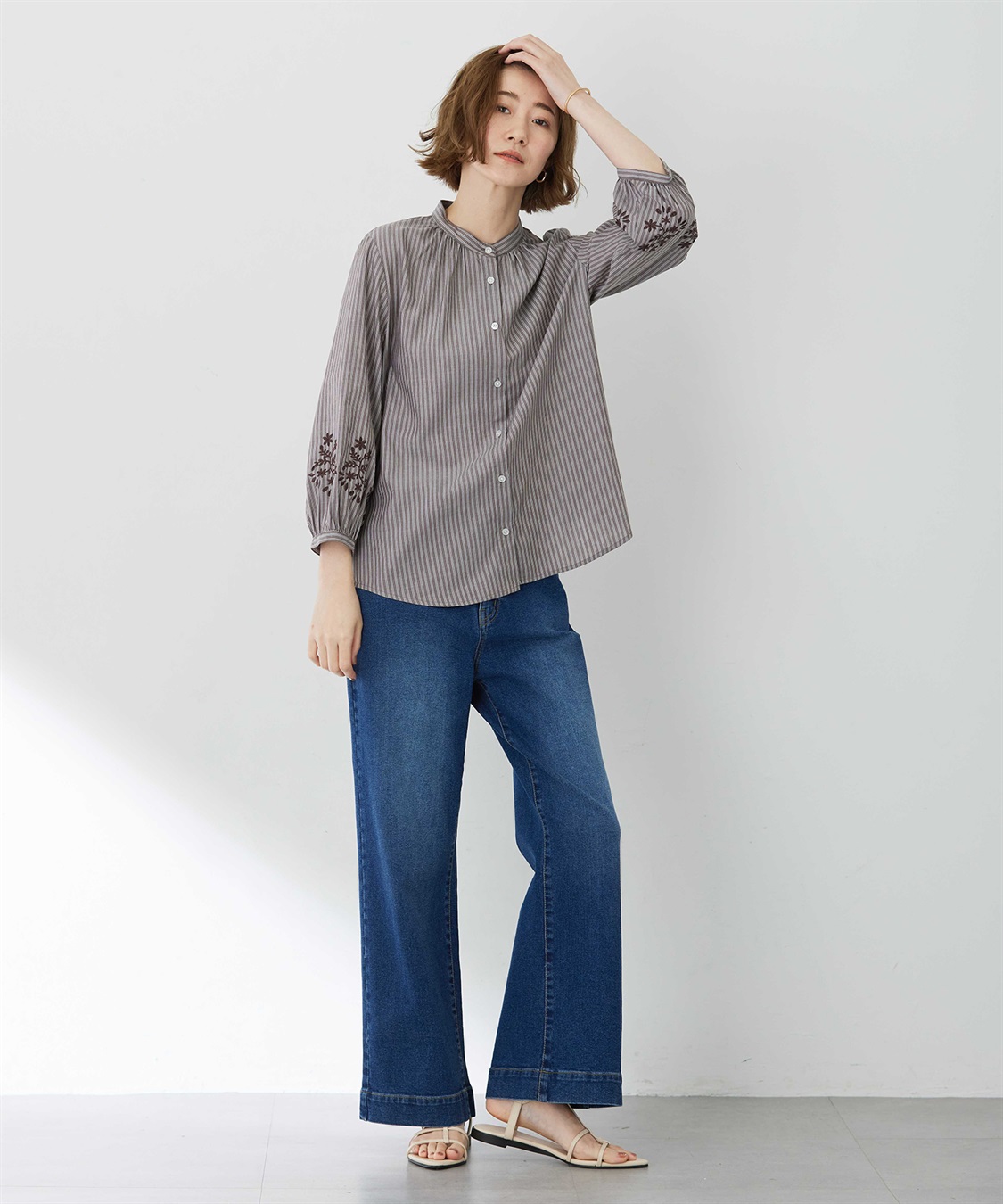 Petit Honfleur 【はっ水】ストレッチバギーデニムパンツ_sub_22