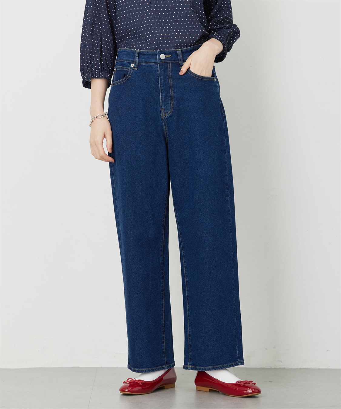 Petit Honfleur 【はっ水】ストレッチカービーデニムパンツ_sub_3