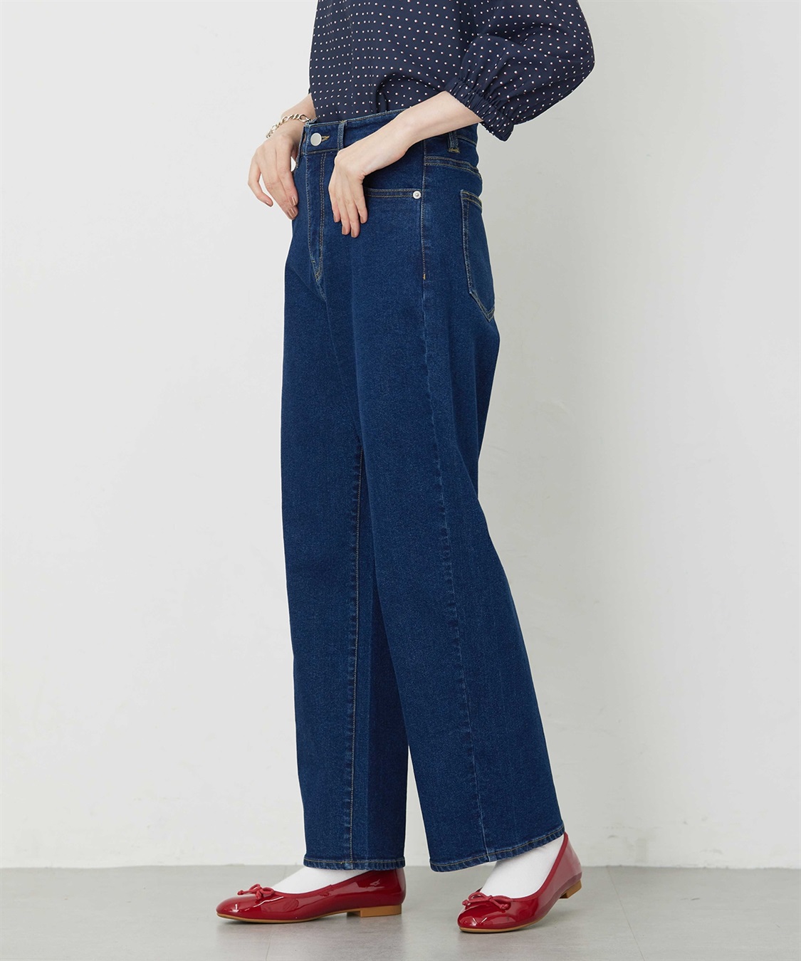 Petit Honfleur 【はっ水】ストレッチカービーデニムパンツ_sub_5