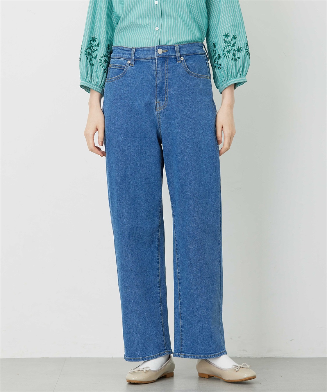 Petit Honfleur 【はっ水】ストレッチカービーデニムパンツ_sub_7