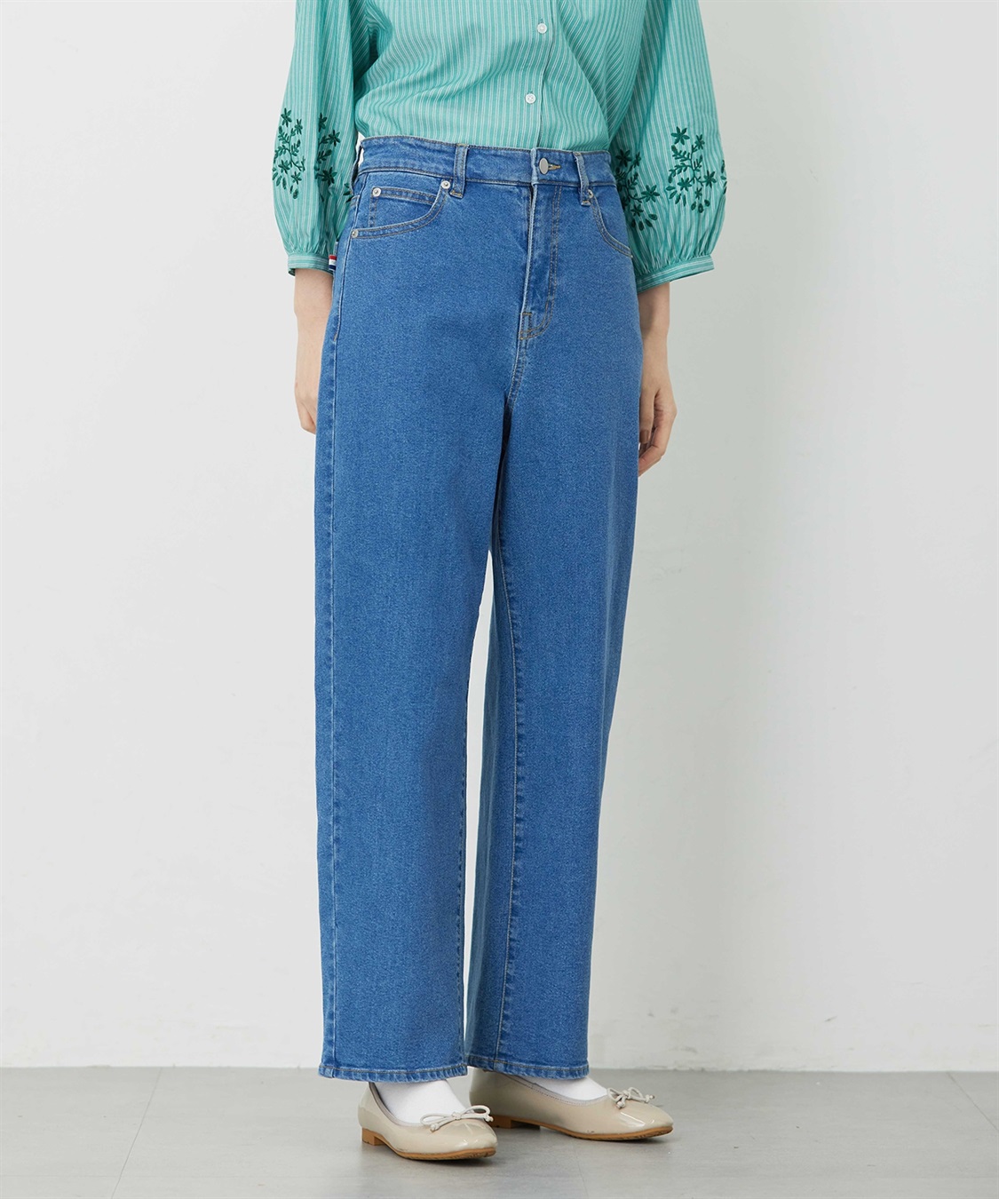 Petit Honfleur 【はっ水】ストレッチカービーデニムパンツ_sub_9