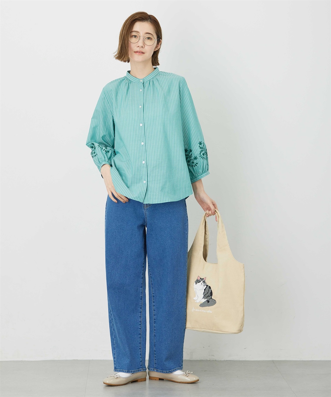 Petit Honfleur 【はっ水】ストレッチカービーデニムパンツ_sub_11