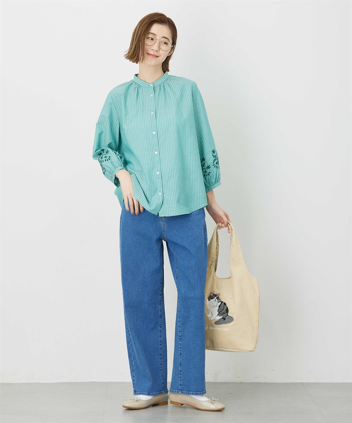 Petit Honfleur 【はっ水】ストレッチカービーデニムパンツ_sub_12