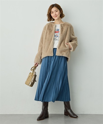 Petit Honfleur スエードプリーツスカート_subthumb_11