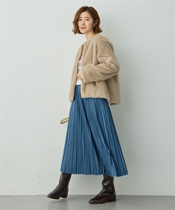 Petit Honfleur スエードプリーツスカート_subthumb_12