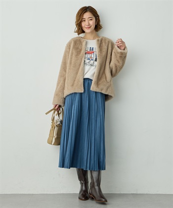 Petit Honfleur スエードプリーツスカート_subthumb_13