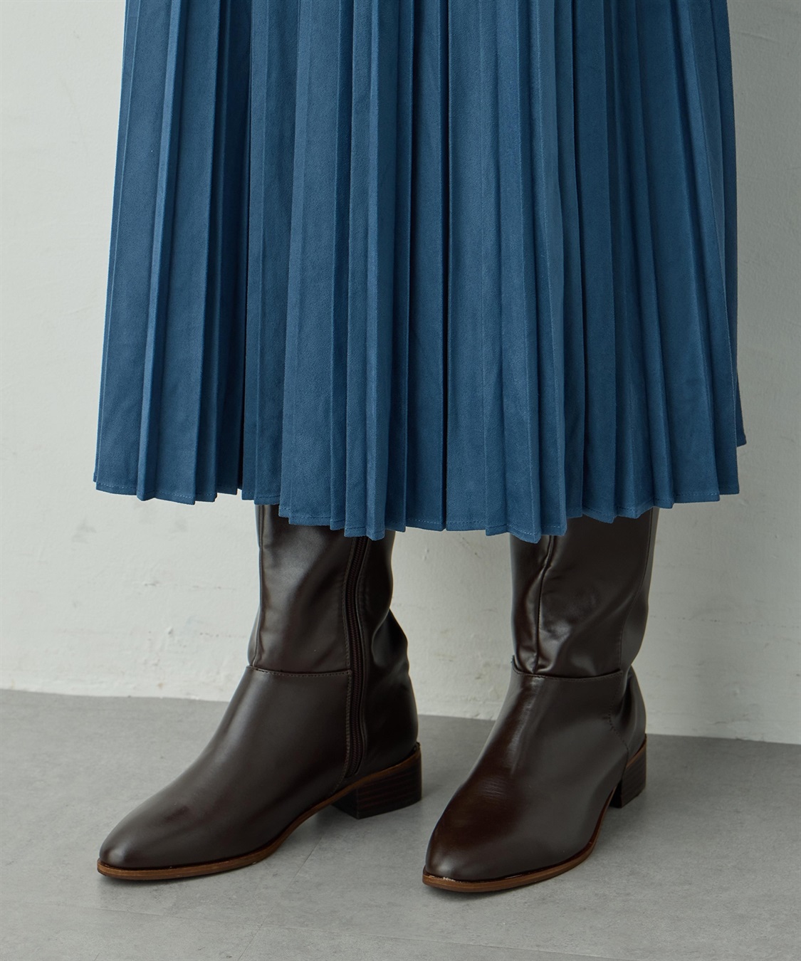 Petit Honfleur スエードプリーツスカート_sub_16