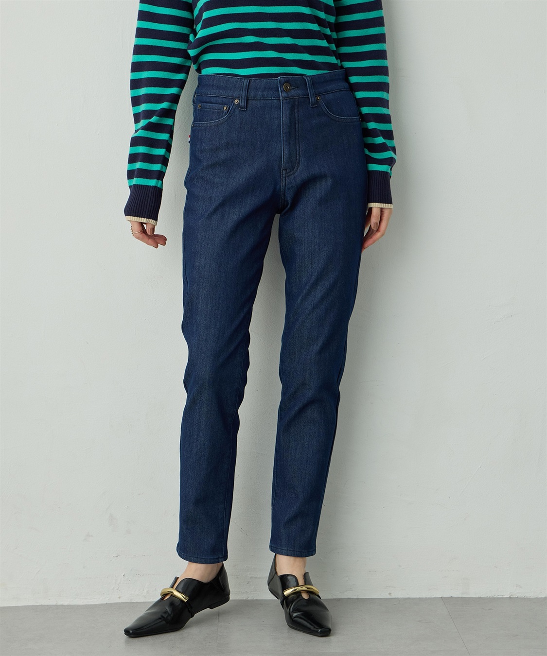 Petit Honfleur デニムフリースパンツ_sub_3