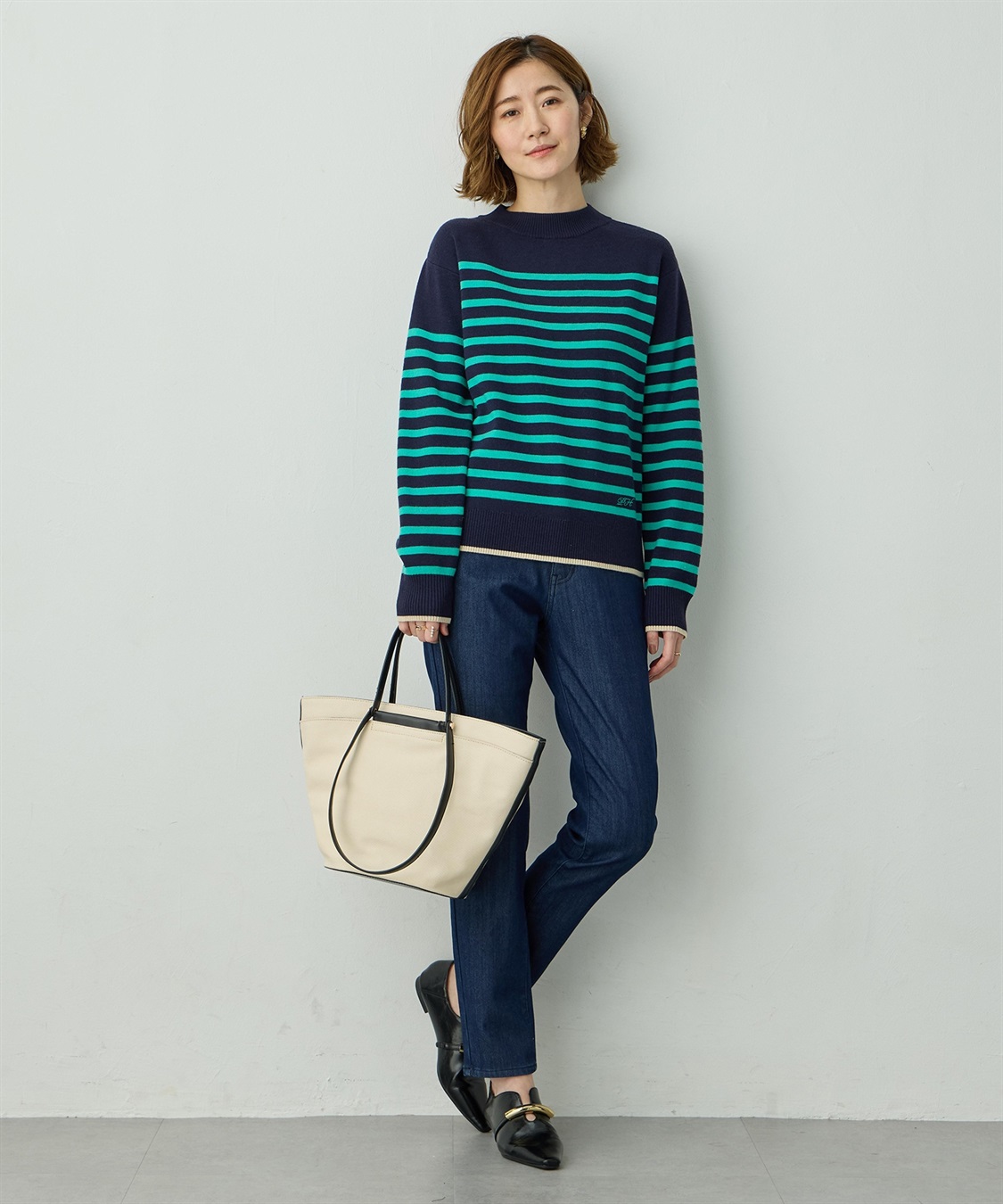 Petit Honfleur デニムフリースパンツ_sub_6