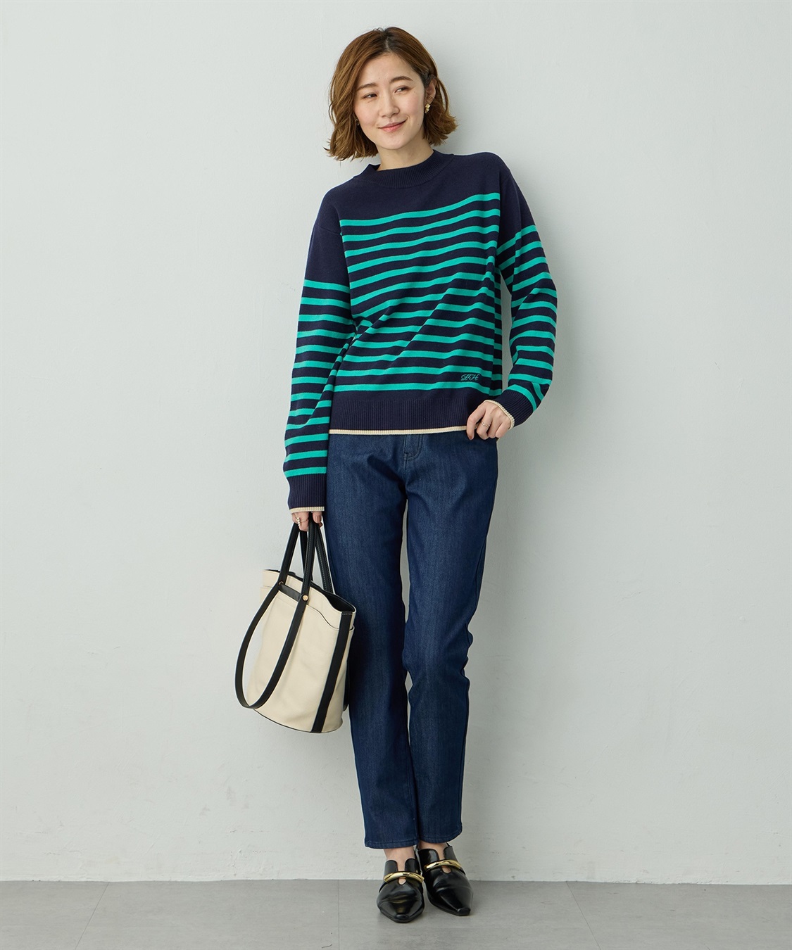 Petit Honfleur デニムフリースパンツ_sub_7