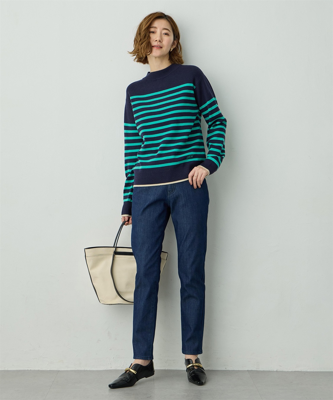 Petit Honfleur デニムフリースパンツ_sub_8