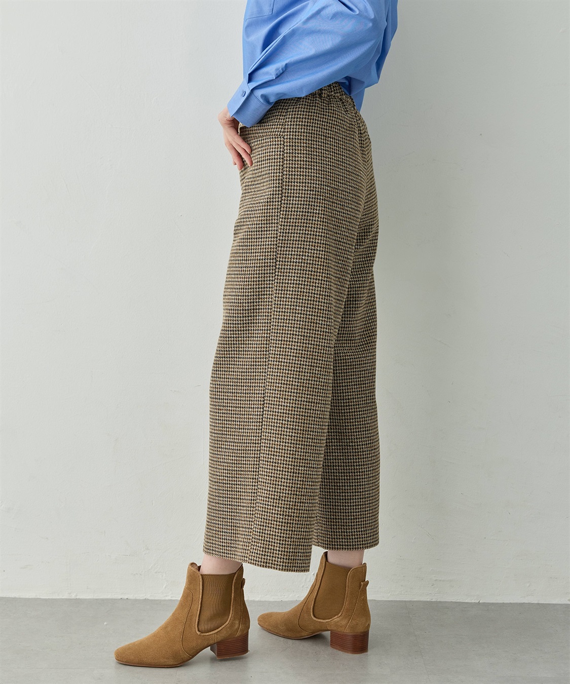 Petit Honfleur チェックワイドパンツ_sub_4