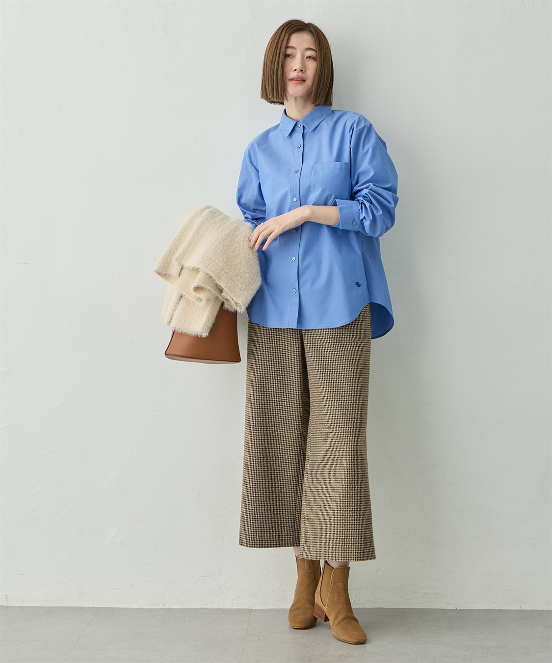 Petit Honfleur チェックワイドパンツ_sub_7