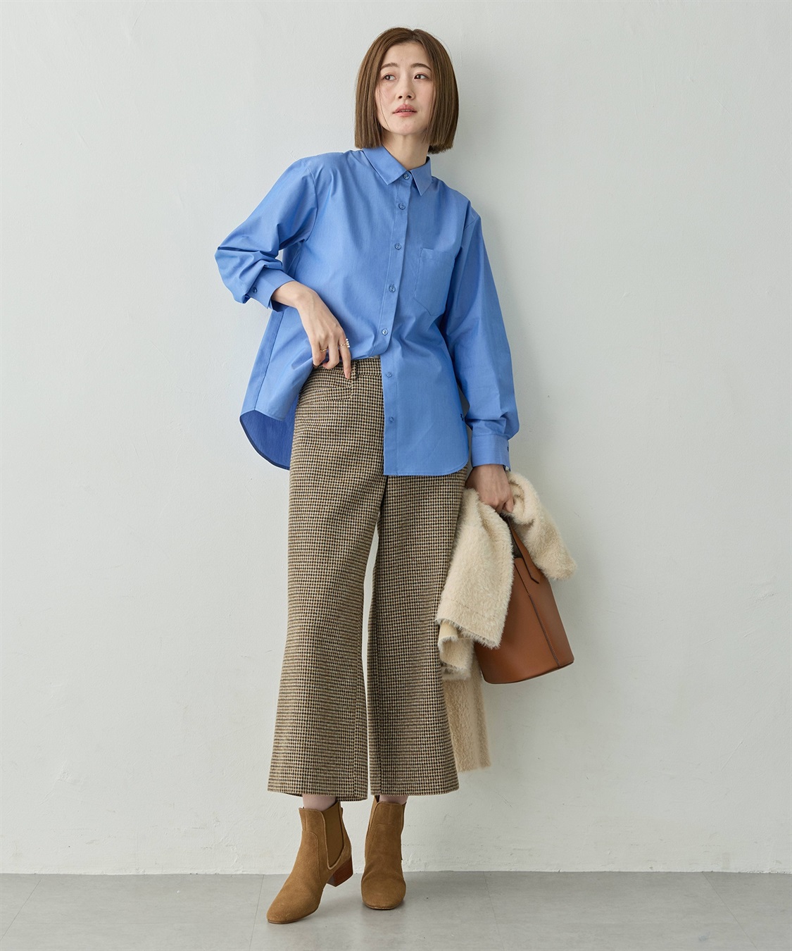 Petit Honfleur チェックワイドパンツ_sub_9