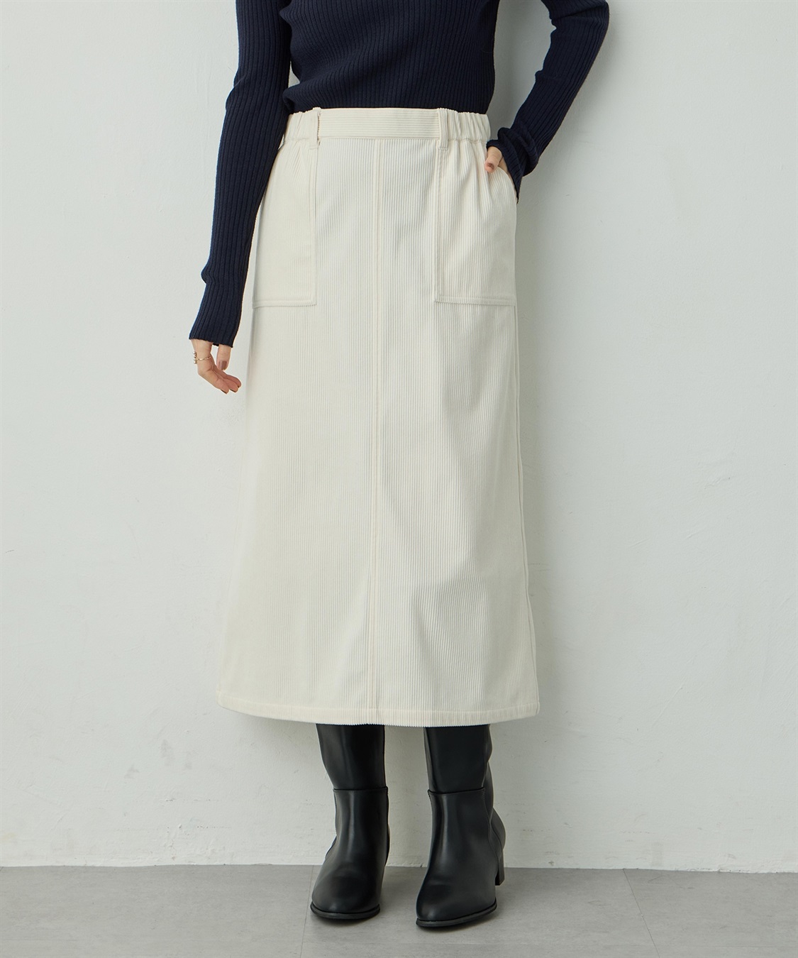 Petit Honfleur コーデュロイスカート_sub_1