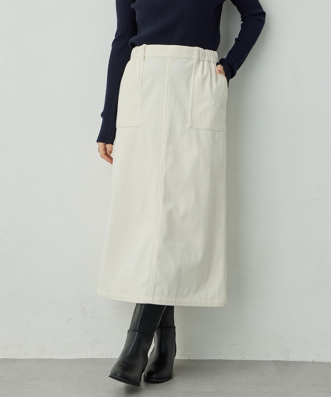 Petit Honfleur コーデュロイスカート_sub_2