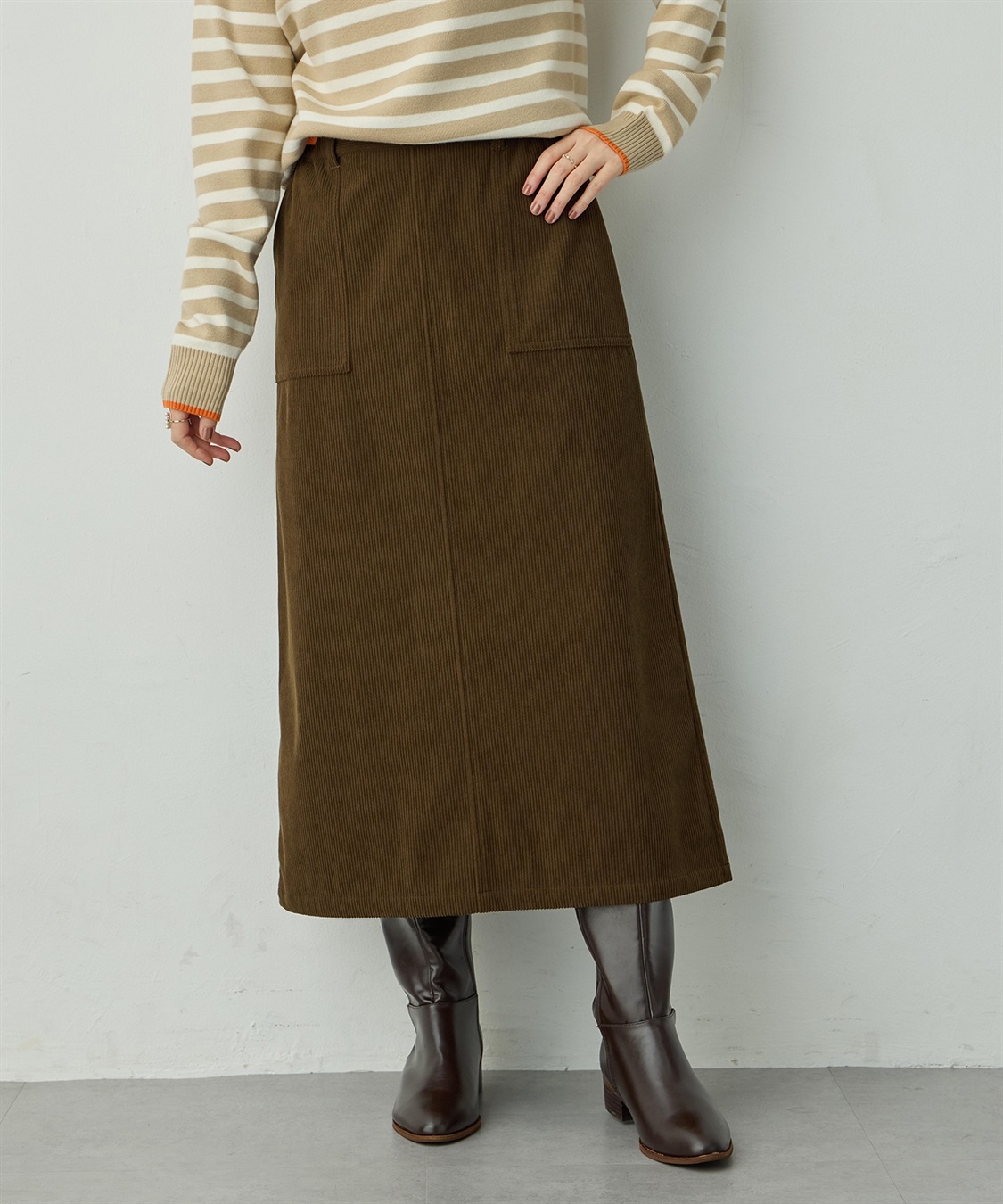 Petit Honfleur コーデュロイスカート_sub_6