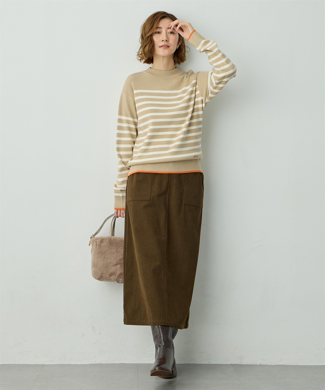 Petit Honfleur コーデュロイスカート_sub_15