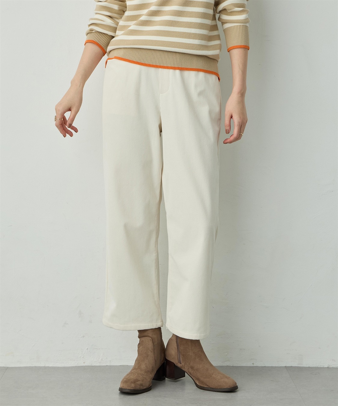 Petit Honfleur コーデュロイセミワイドパンツ_sub_6