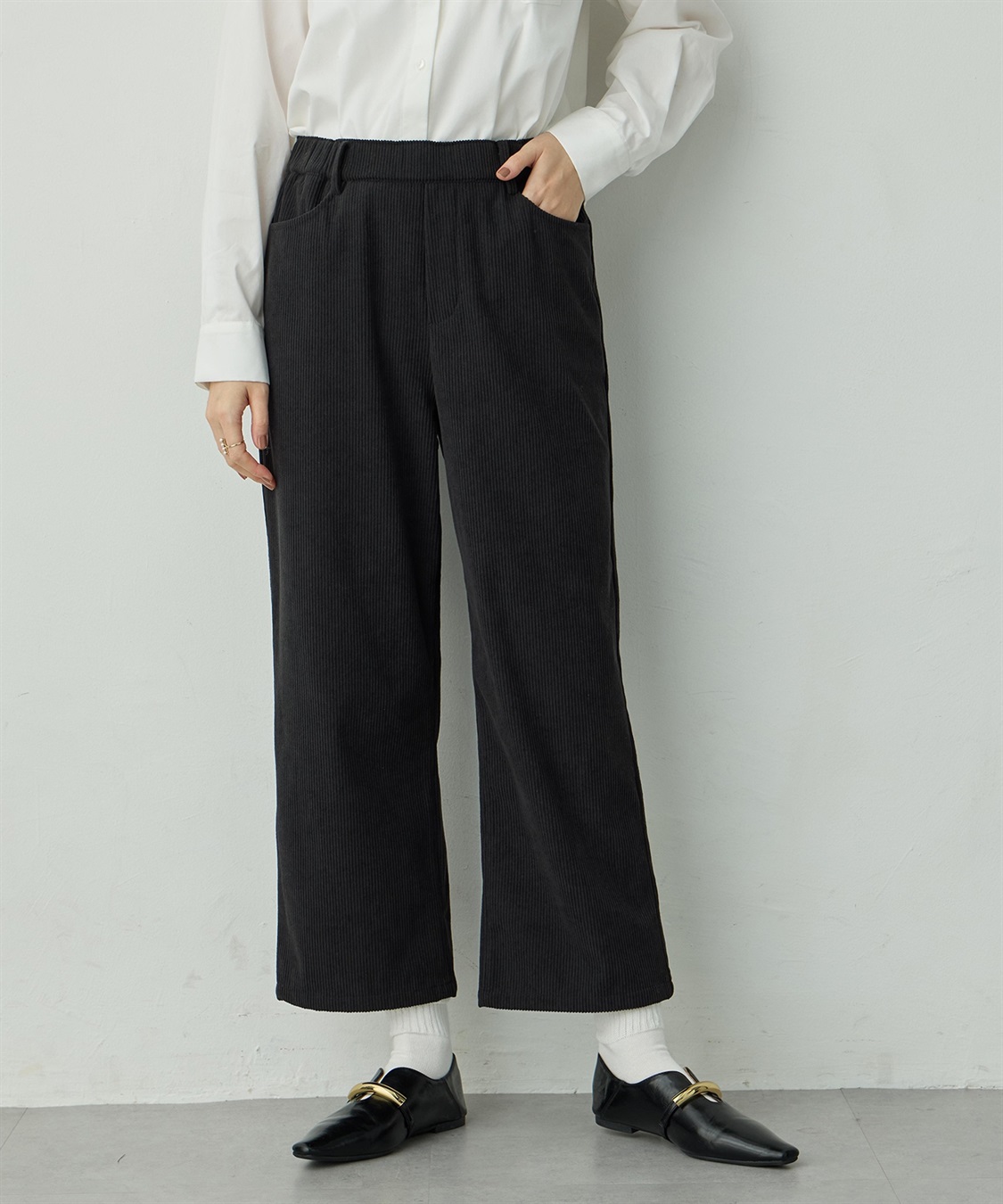 Petit Honfleur コーデュロイセミワイドパンツ_sub_7