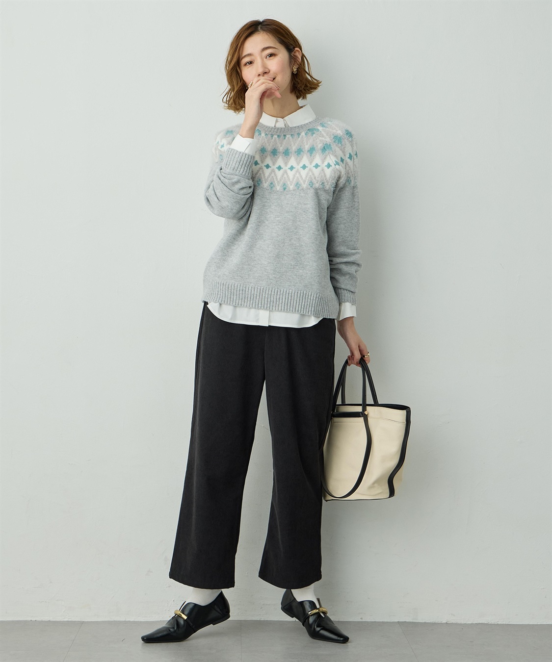 Petit Honfleur コーデュロイセミワイドパンツ_sub_11