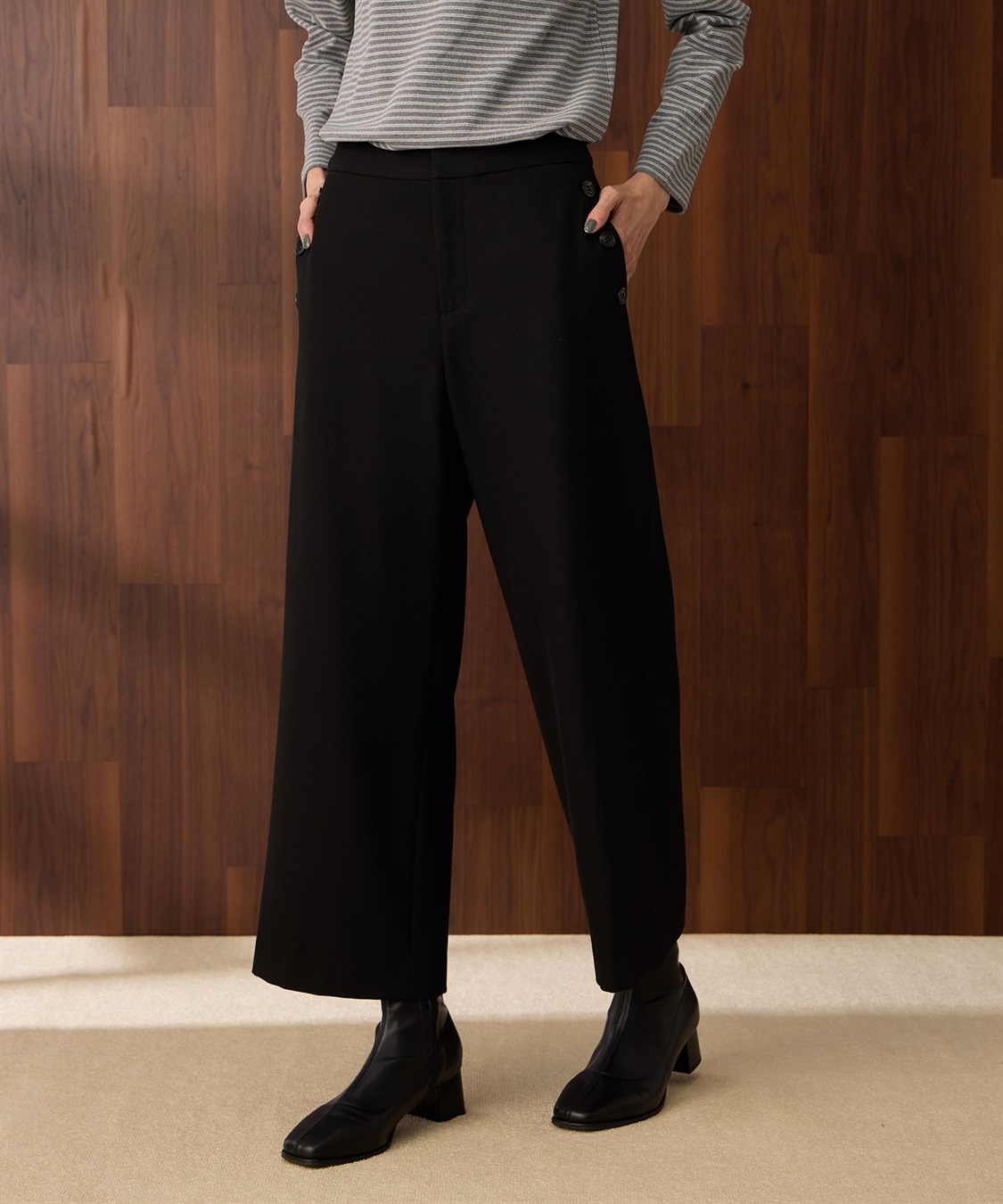 Petit Honfleur 裏起毛パンツ_sub_5