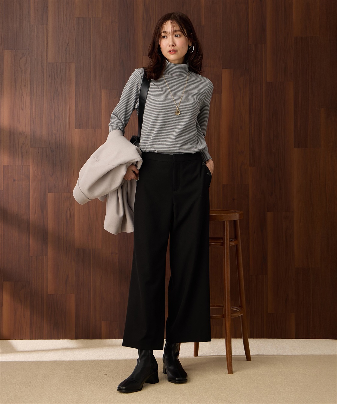 Petit Honfleur 裏起毛パンツ_sub_8