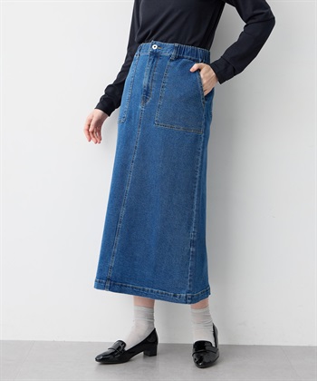 Petit Honfleur ストレッチデニムロングスカート【はっ水】_subthumb_2