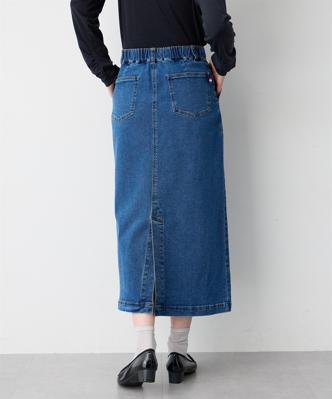 Petit Honfleur ストレッチデニムロングスカート【はっ水】_sub_4