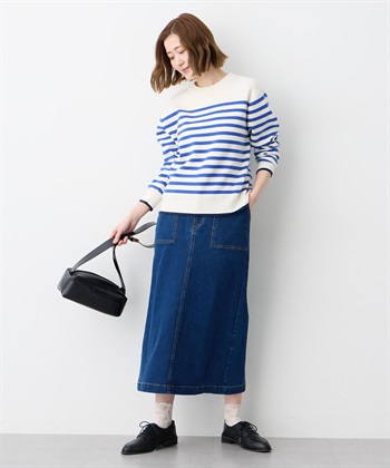 Petit Honfleur ストレッチデニムロングスカート【はっ水】_subthumb_11
