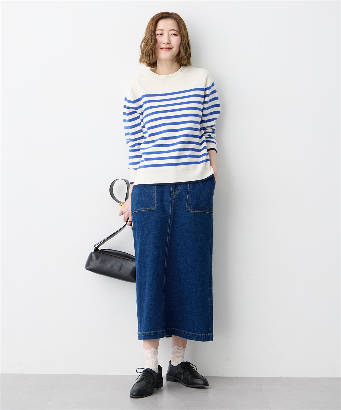 Petit Honfleur ストレッチデニムロングスカート【はっ水】_sub_12