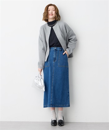 Petit Honfleur ストレッチデニムロングスカート【はっ水】_subthumb_15