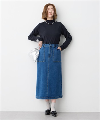 Petit Honfleur ストレッチデニムロングスカート【はっ水】_subthumb_17