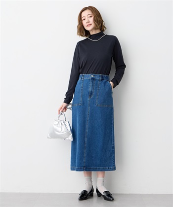 Petit Honfleur ストレッチデニムロングスカート【はっ水】_subthumb_18