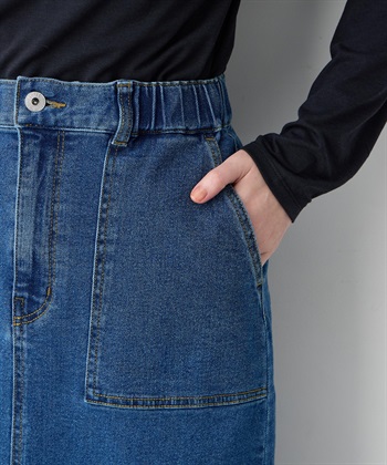 Petit Honfleur ストレッチデニムロングスカート【はっ水】_subthumb_20