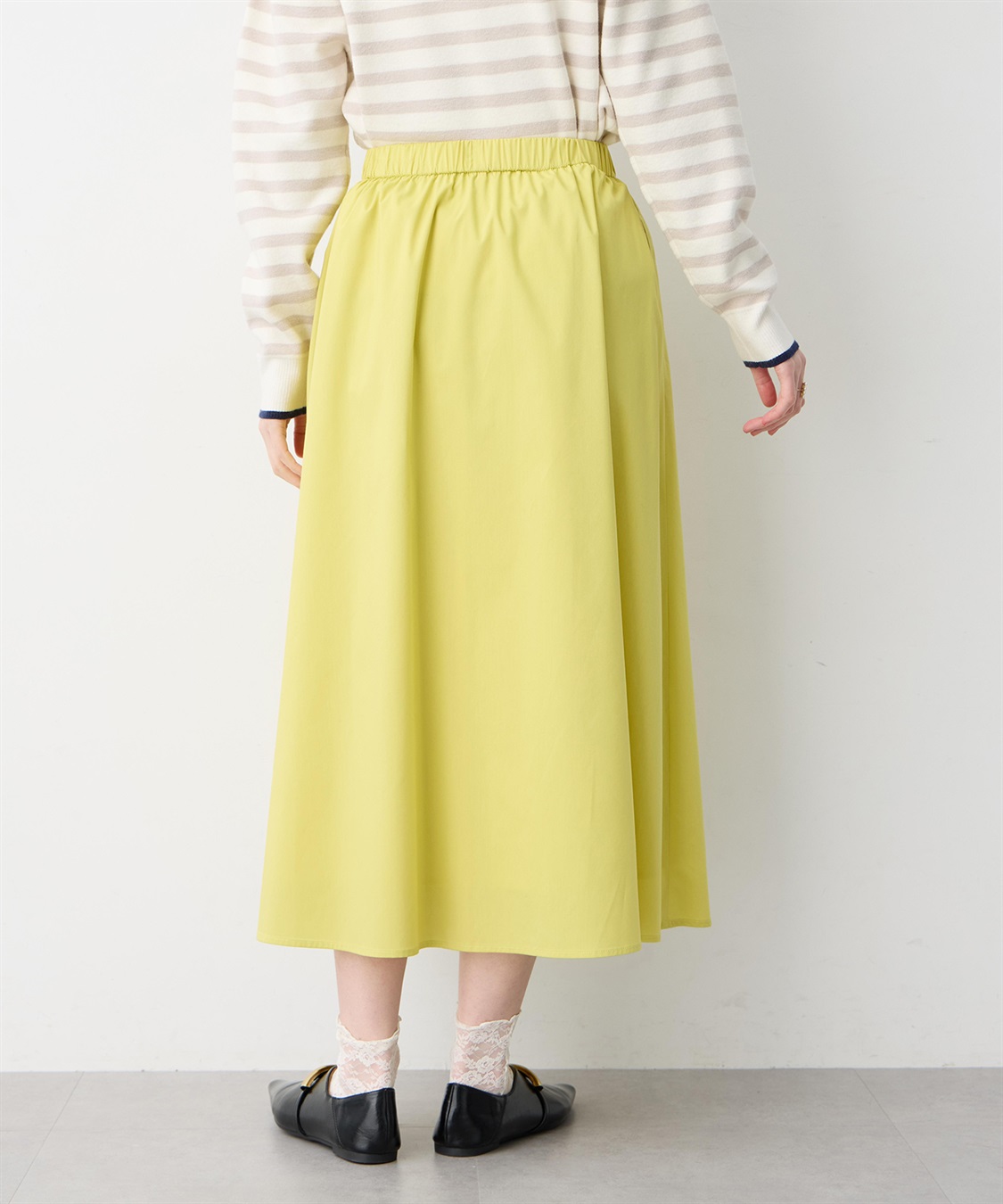 Petit Honfleur ギャザーフレアロングスカート【シワになりにくい】_sub_5