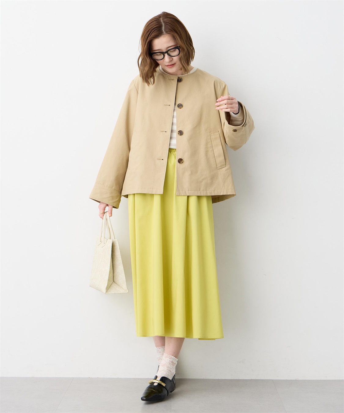 Petit Honfleur ギャザーフレアロングスカート【シワになりにくい】_sub_12