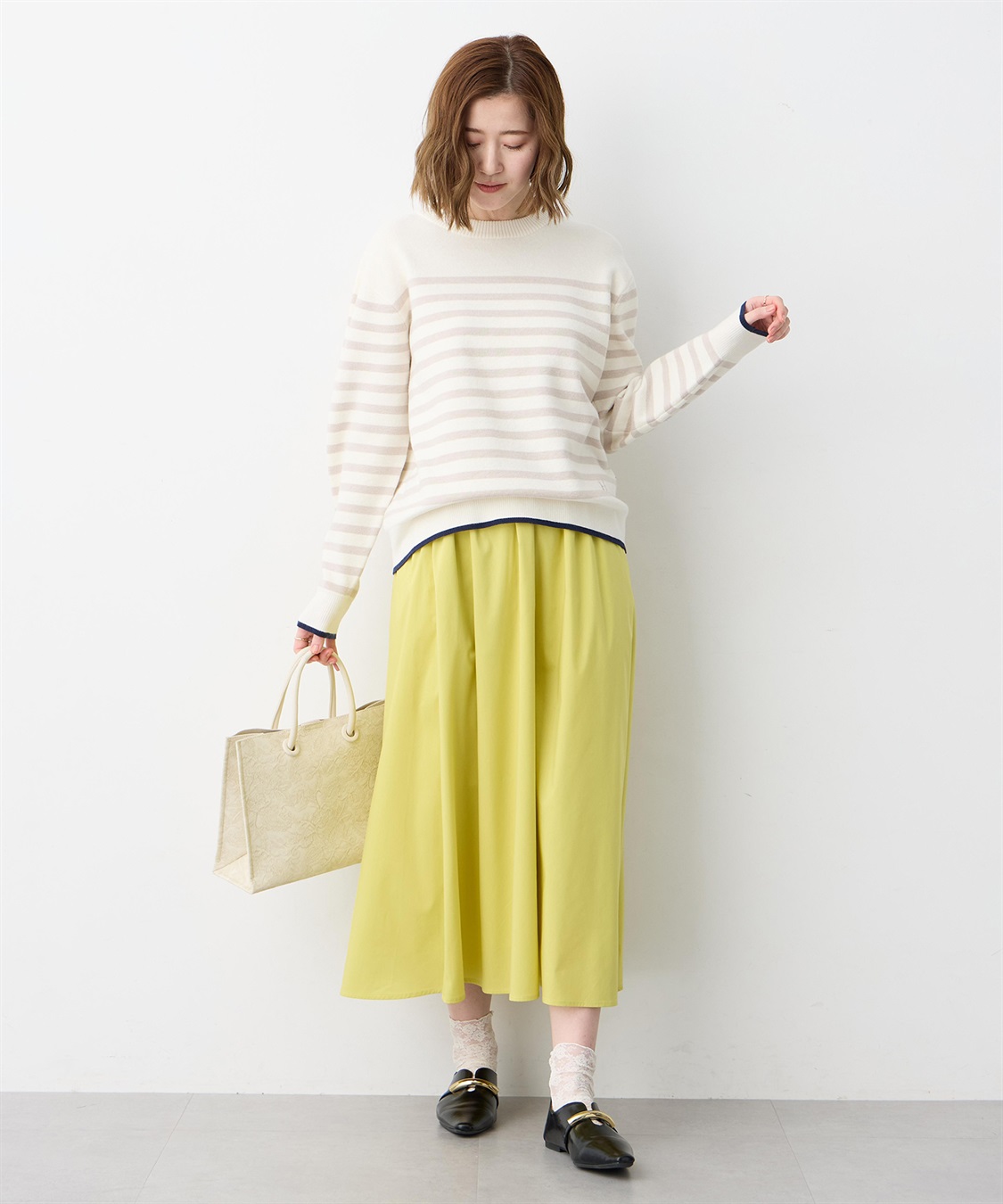Petit Honfleur ギャザーフレアロングスカート【シワになりにくい】_sub_14