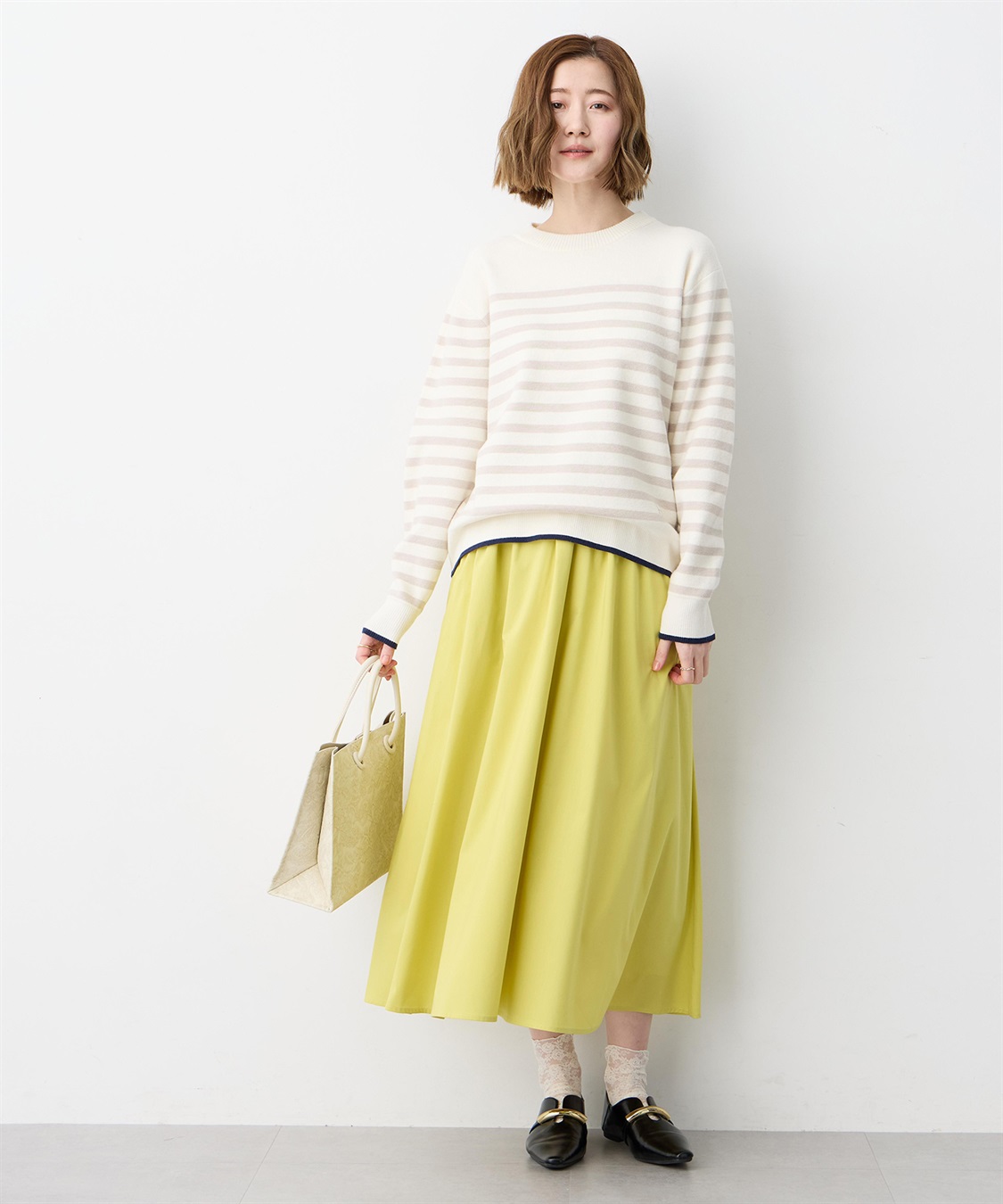 Petit Honfleur ギャザーフレアロングスカート【シワになりにくい】_sub_15