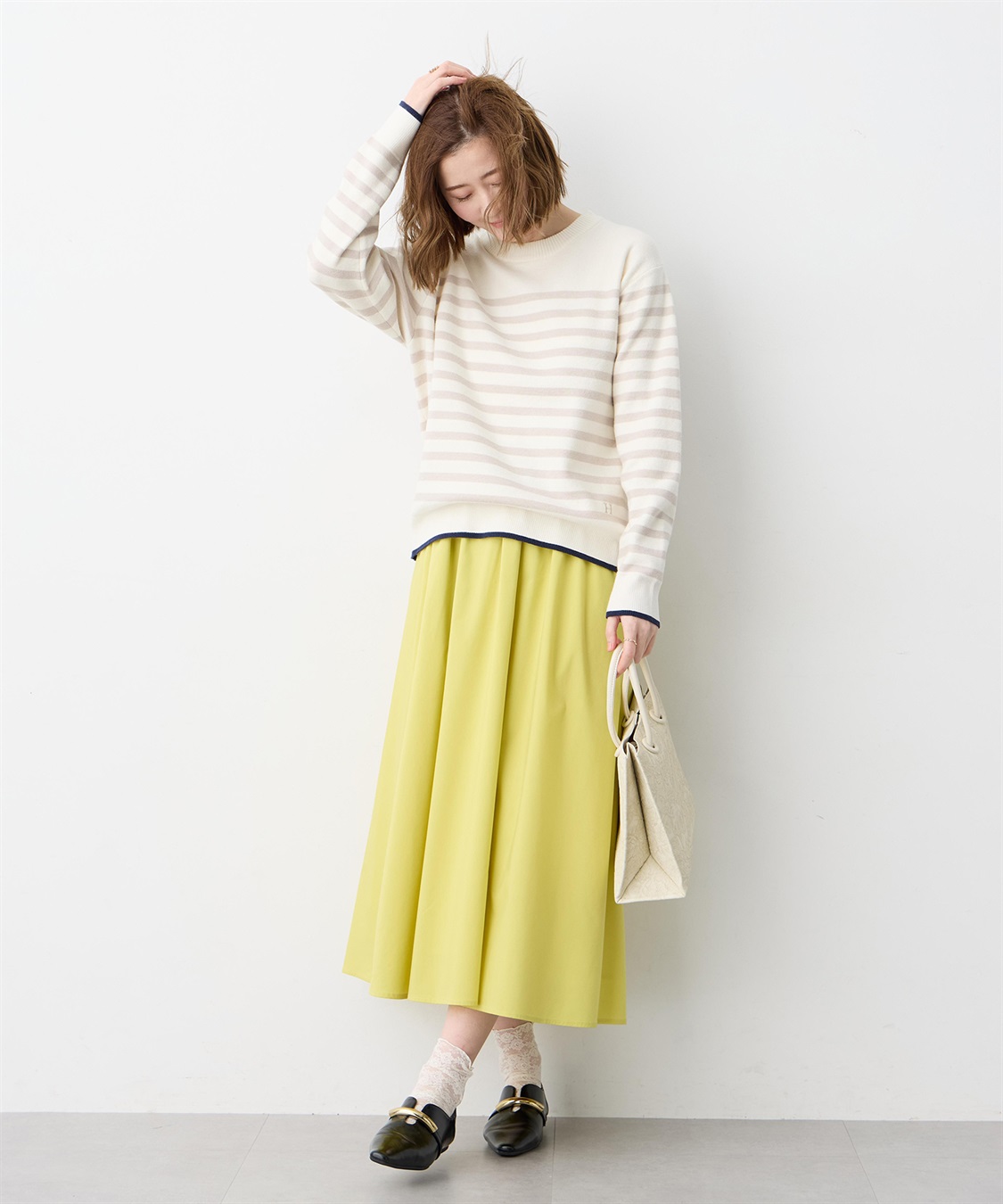 Petit Honfleur ギャザーフレアロングスカート【シワになりにくい】_sub_17