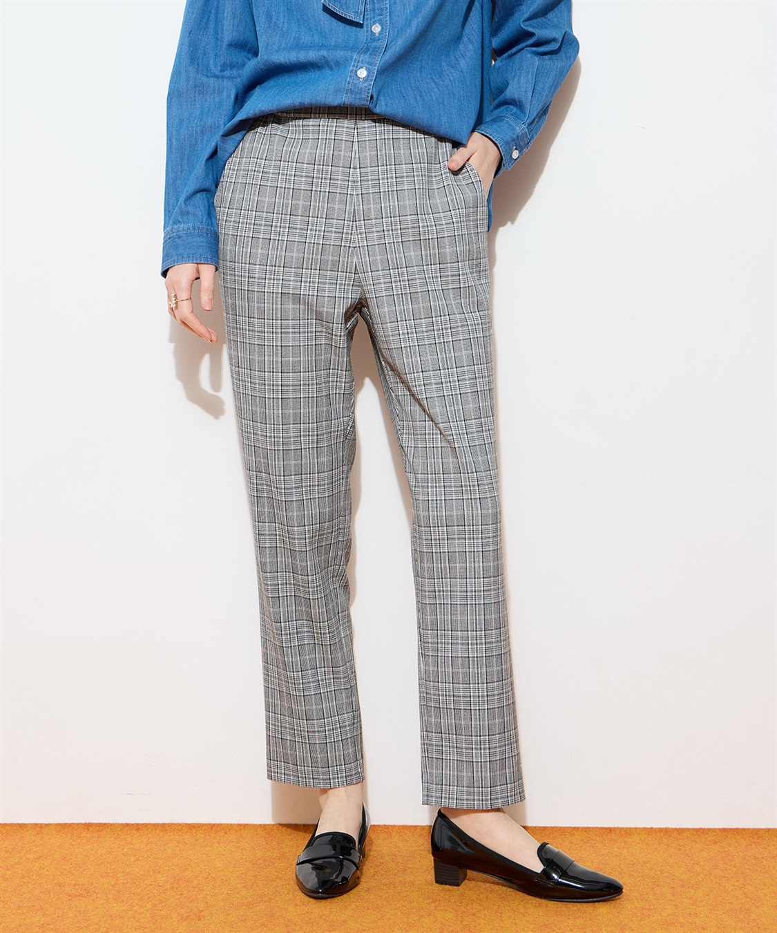 Petit Honfleur 【すご楽シリーズ】ストレッチテーパードパンツ_sub_4