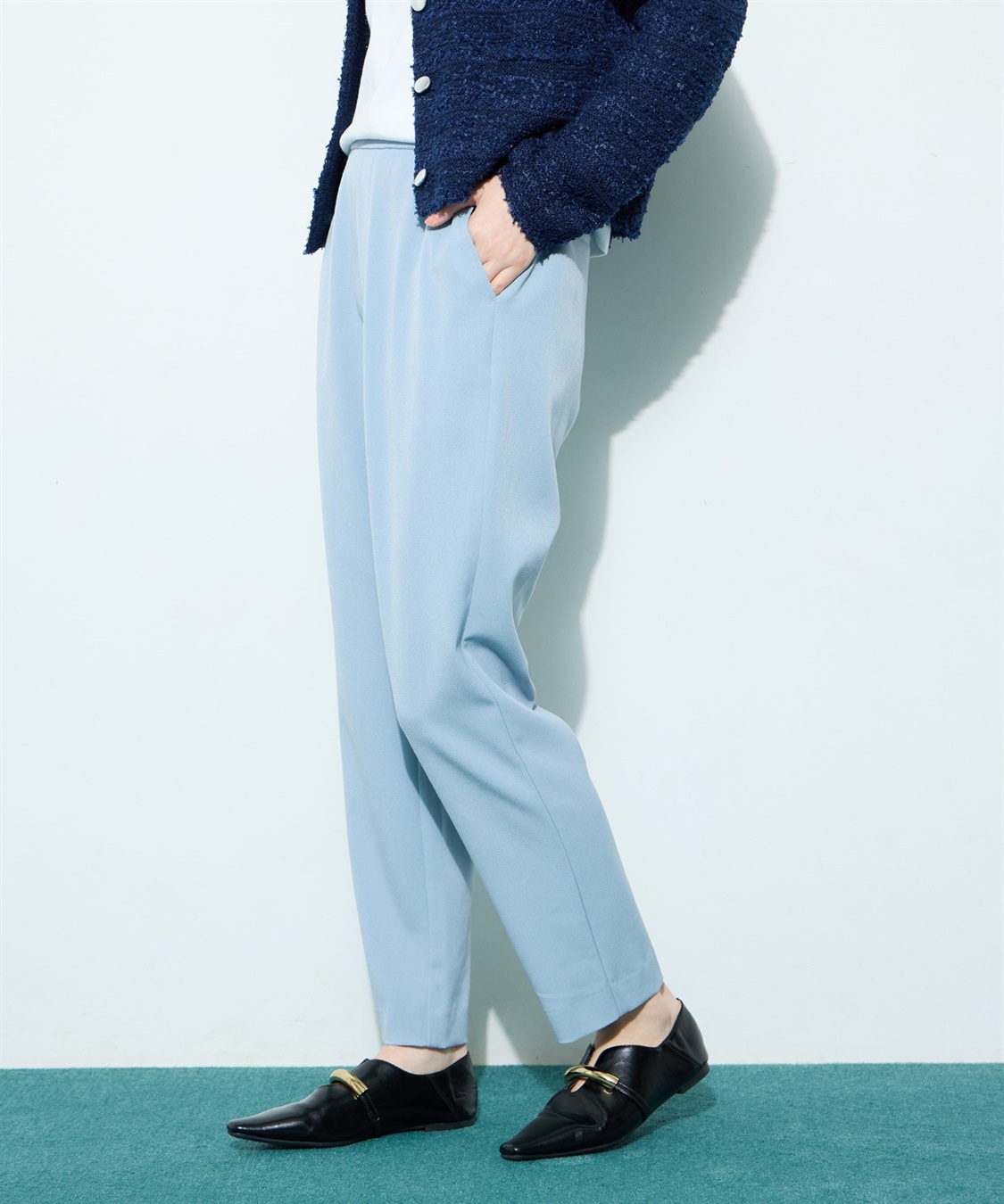 Petit Honfleur 【すご楽シリーズ】ストレッチテーパードパンツ_sub_5