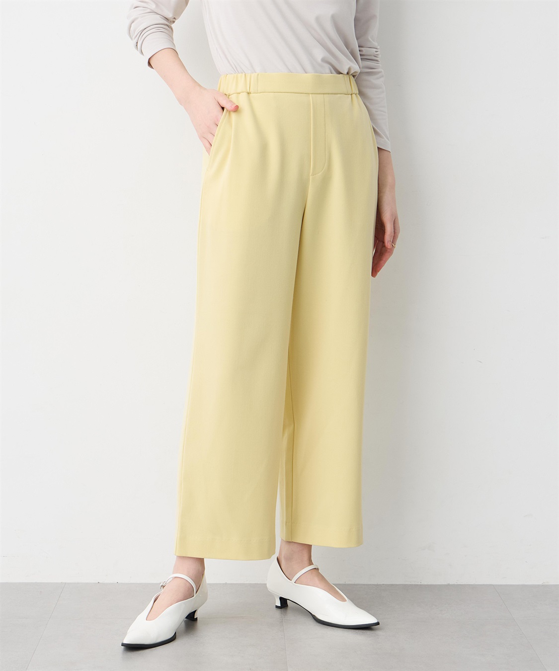 Petit Honfleur 【すご楽シリーズ】ストレッチワイドパンツ_sub_1