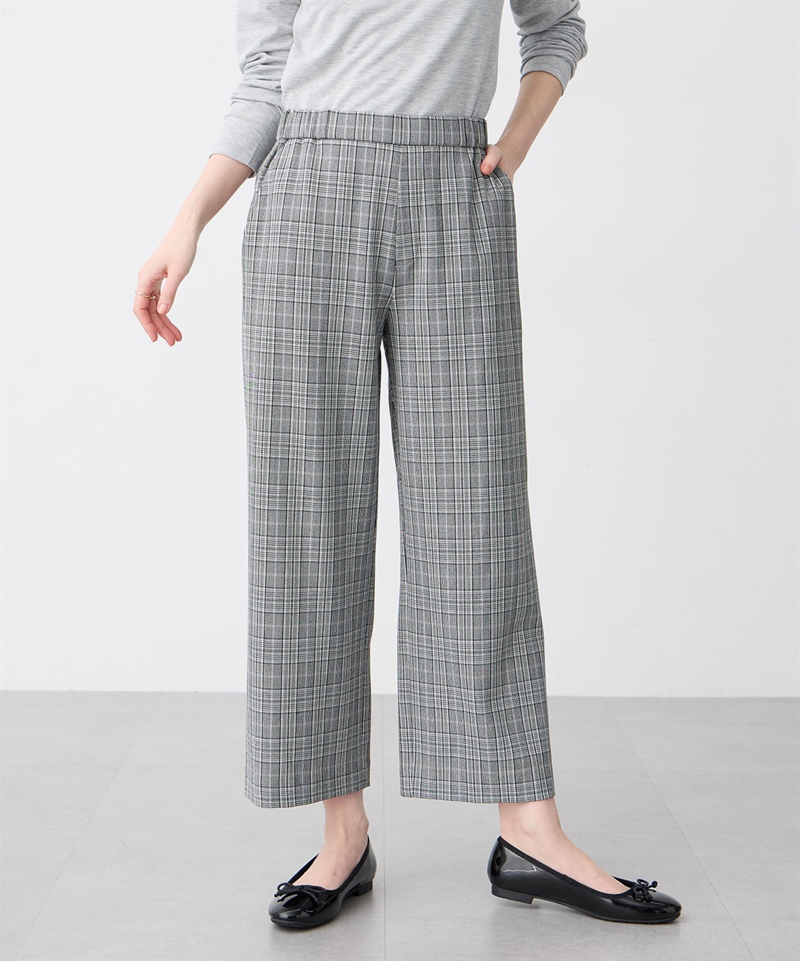 Petit Honfleur 【すご楽シリーズ】ストレッチワイドパンツ_sub_6