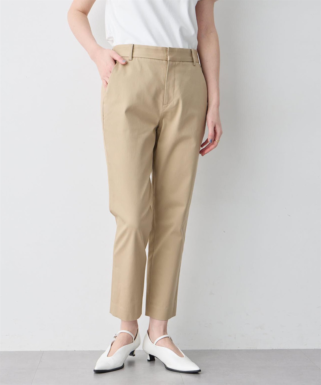 Petit Honfleur 【すご楽シリーズ】ストレッチテーパードパンツ【後ろウエストゴム】_sub_3