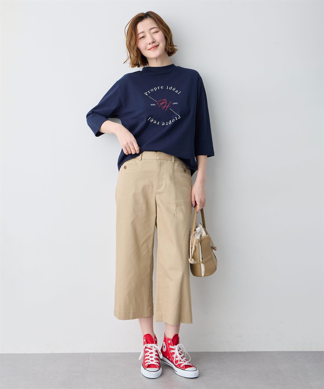 Petit Honfleur ストレッチクロプトパンツ【後ろウエストゴム】_sub_3