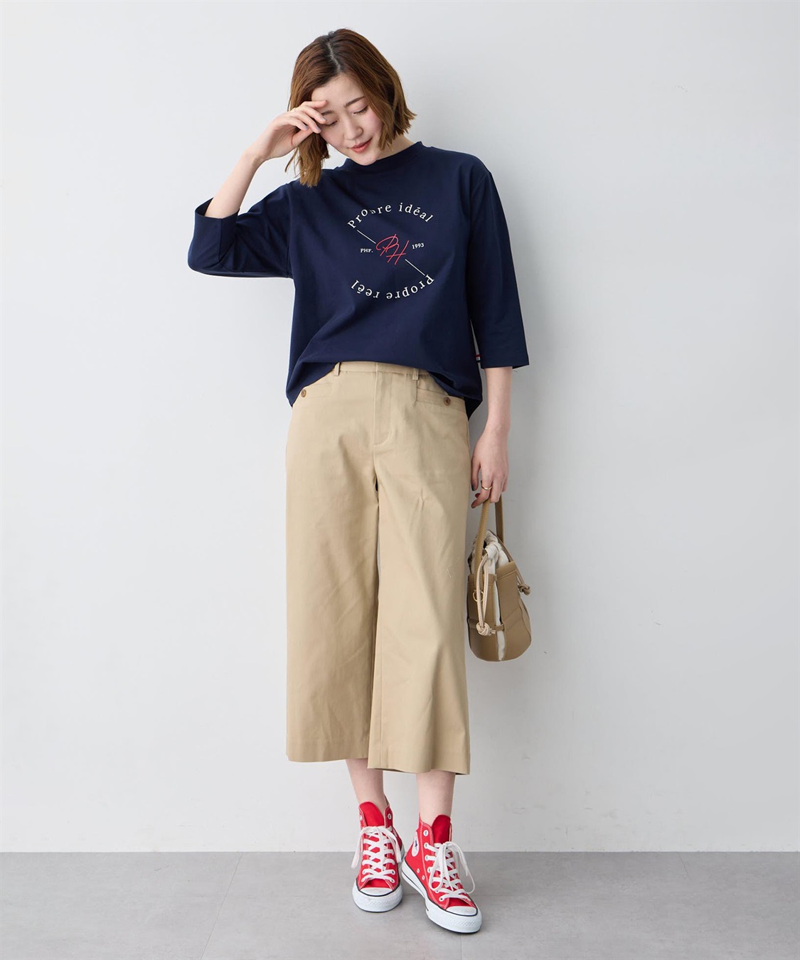 Petit Honfleur ストレッチクロプトパンツ【後ろウエストゴム】_sub_4