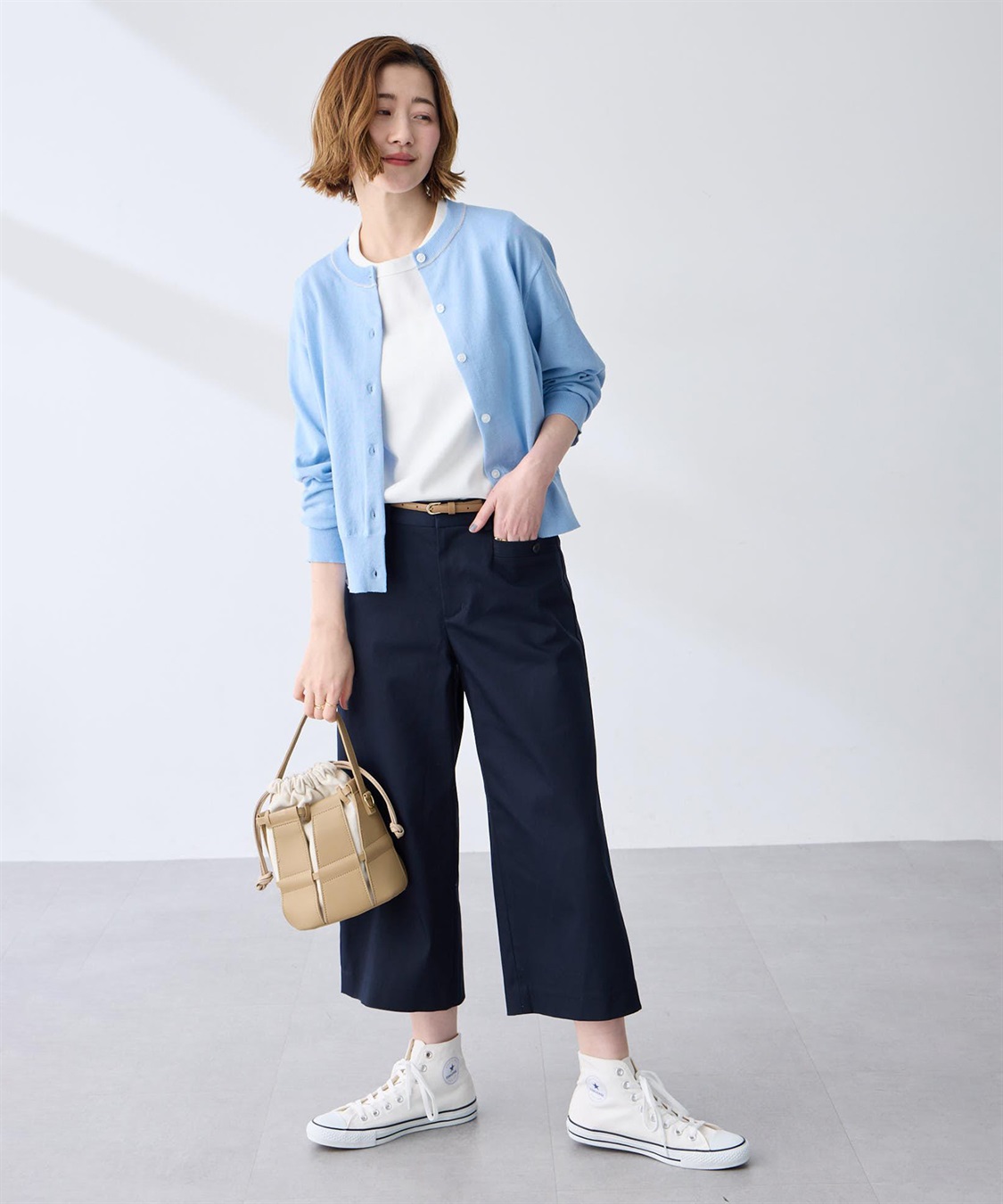 Petit Honfleur ストレッチクロプトパンツ【後ろウエストゴム】_sub_5