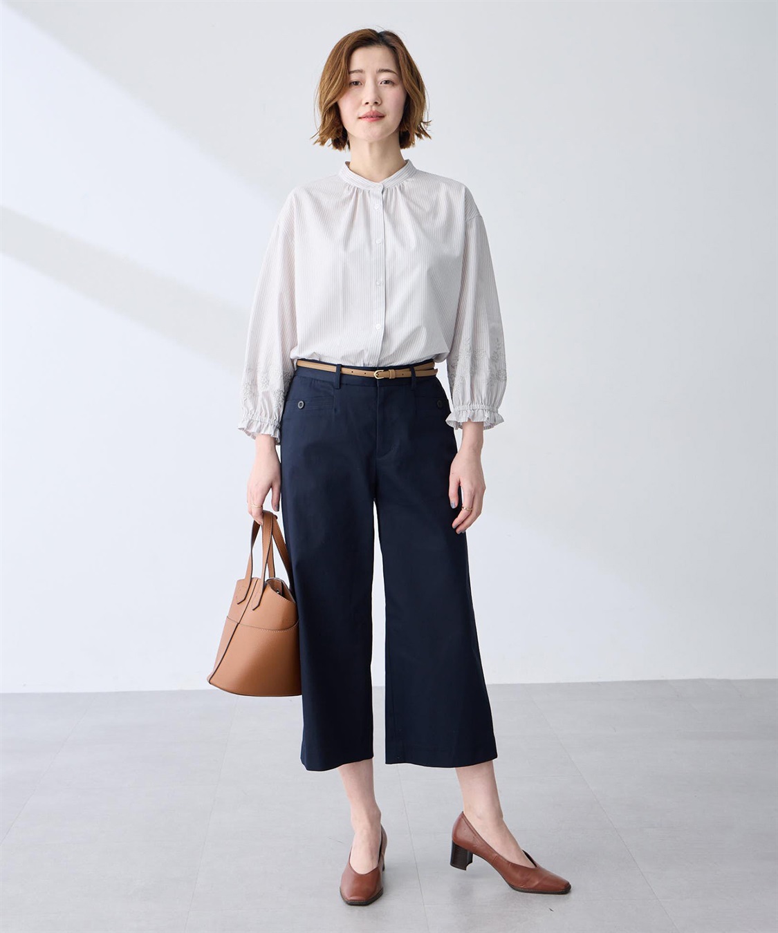 Petit Honfleur ストレッチクロプトパンツ【後ろウエストゴム】_sub_6